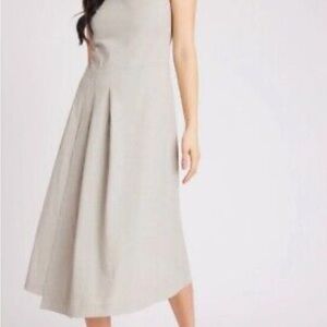 Elegant Beige Midi Dress